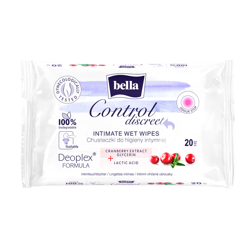 Lingette intime Bella Control Discreet paquet de 20