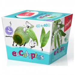 Boite de 80 mouchoirs Bi color "Eucalyptus" Happy