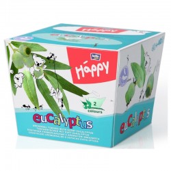 Mouchoir ultra doux bi color eucalyptus Happy boite de 80 mouchoirs